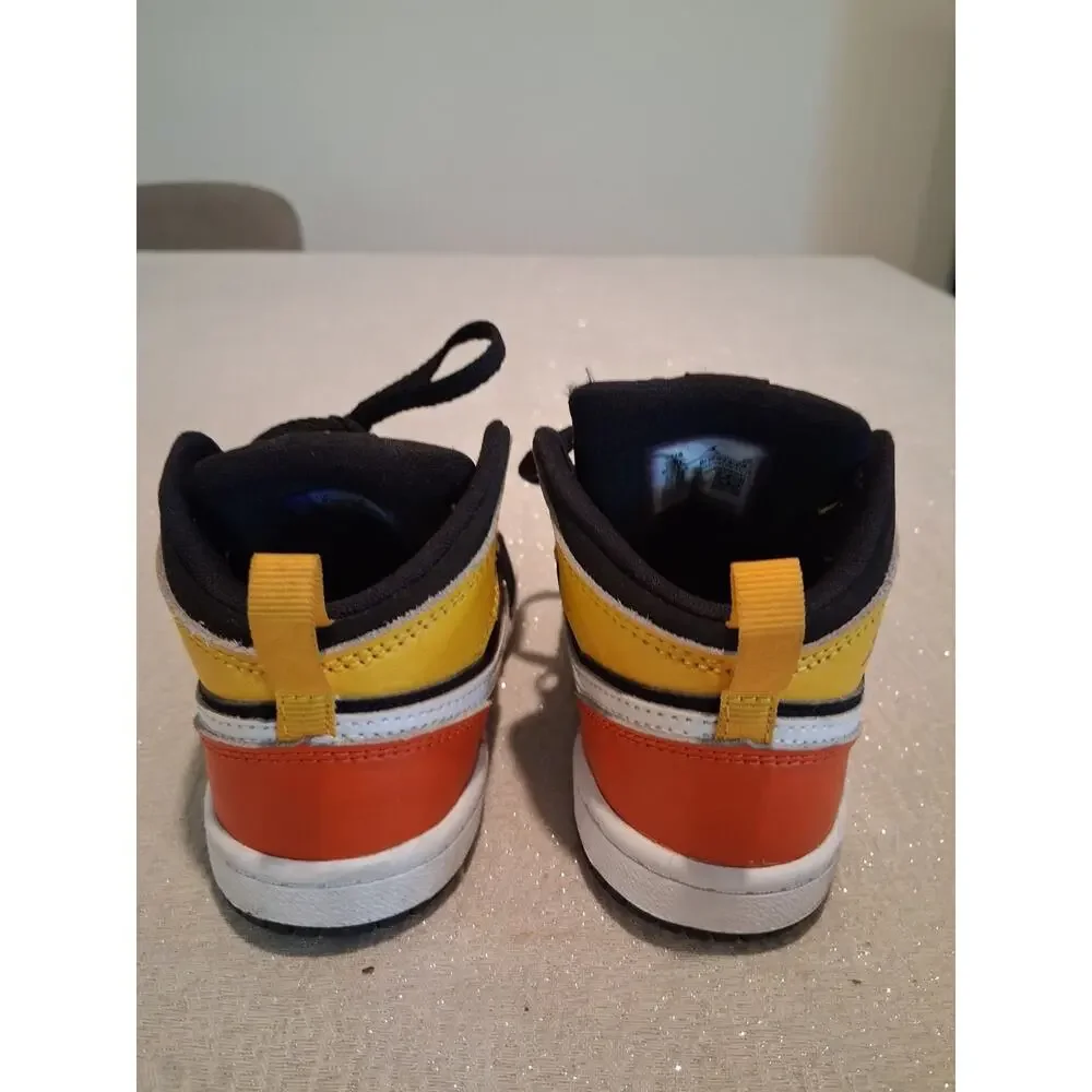 Nike Air Jordan 1 Mid SE TD Amarillo Team Orange Toddler Size 8C BQ6933-087 Kids